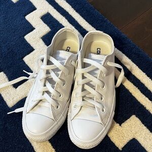 White Leather Converse Sneakers